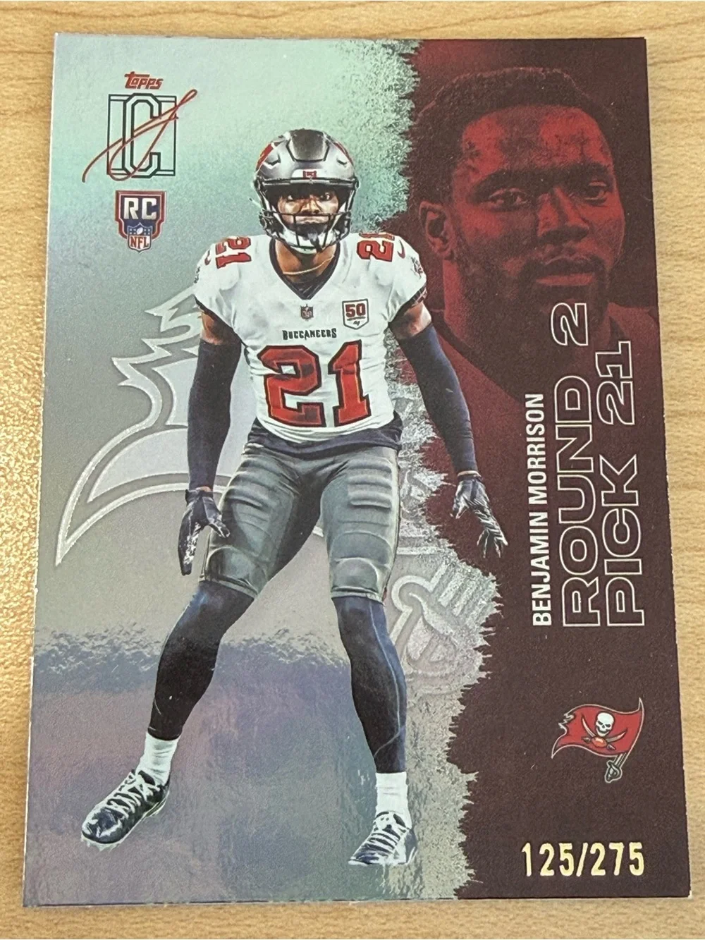 2025 Topps Signature Class Chrome Refractor Benjamin Morrison RC #148 Buccaneers